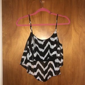 High low chevron crop.